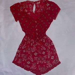 Red bandana inspired romper